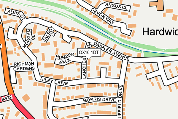 OX16 1DT map - OS OpenMap – Local (Ordnance Survey)