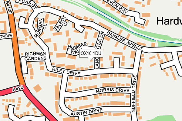 OX16 1DU map - OS OpenMap – Local (Ordnance Survey)