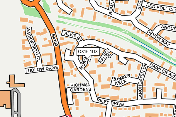 OX16 1DX map - OS OpenMap – Local (Ordnance Survey)