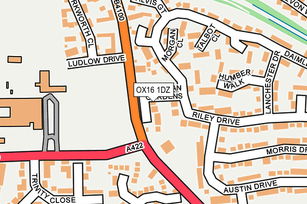 OX16 1DZ map - OS OpenMap – Local (Ordnance Survey)
