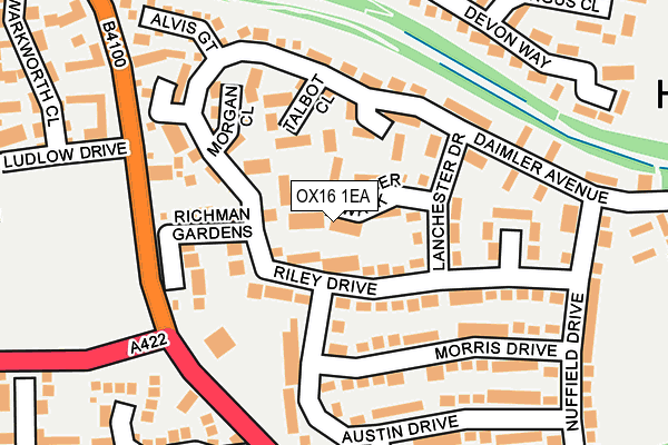 OX16 1EA map - OS OpenMap – Local (Ordnance Survey)