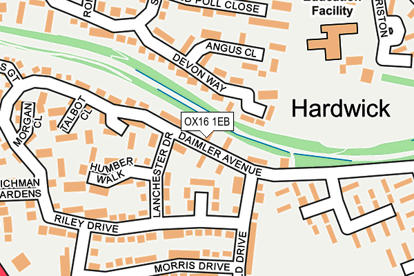 OX16 1EB map - OS OpenMap – Local (Ordnance Survey)