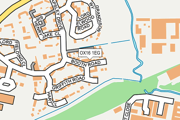 OX16 1EG map - OS OpenMap – Local (Ordnance Survey)