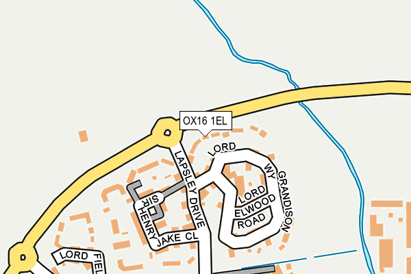 OX16 1EL map - OS OpenMap – Local (Ordnance Survey)
