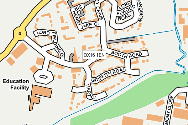 OX16 1EN map - OS OpenMap – Local (Ordnance Survey)