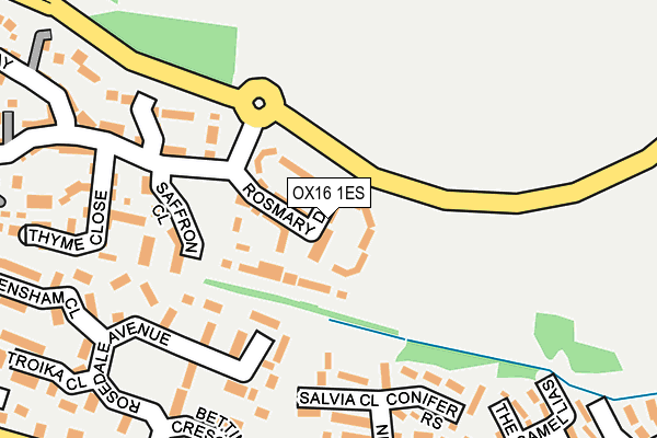 OX16 1ES map - OS OpenMap – Local (Ordnance Survey)