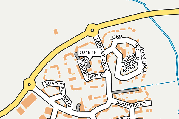 OX16 1ET map - OS OpenMap – Local (Ordnance Survey)