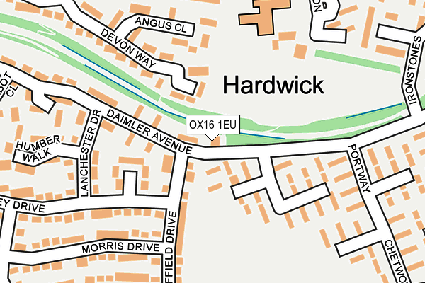 OX16 1EU map - OS OpenMap – Local (Ordnance Survey)