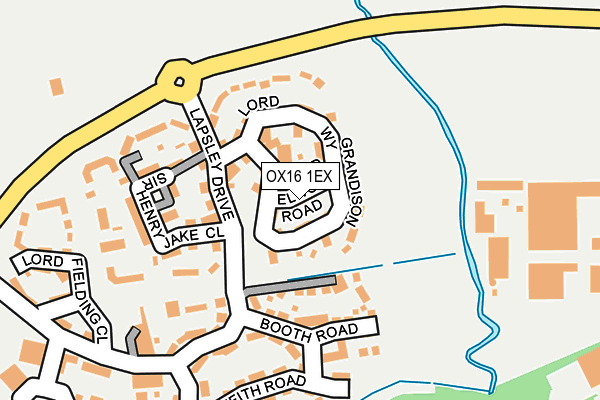 OX16 1EX map - OS OpenMap – Local (Ordnance Survey)
