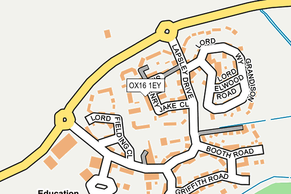 OX16 1EY map - OS OpenMap – Local (Ordnance Survey)