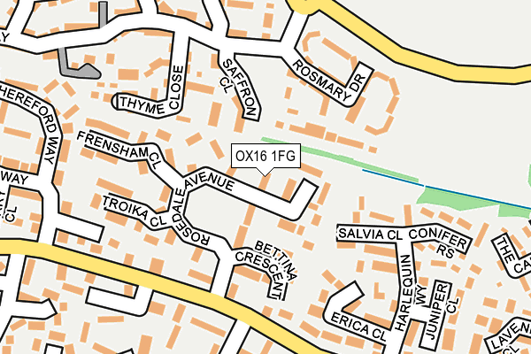 OX16 1FG map - OS OpenMap – Local (Ordnance Survey)