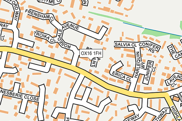 OX16 1FH map - OS OpenMap – Local (Ordnance Survey)