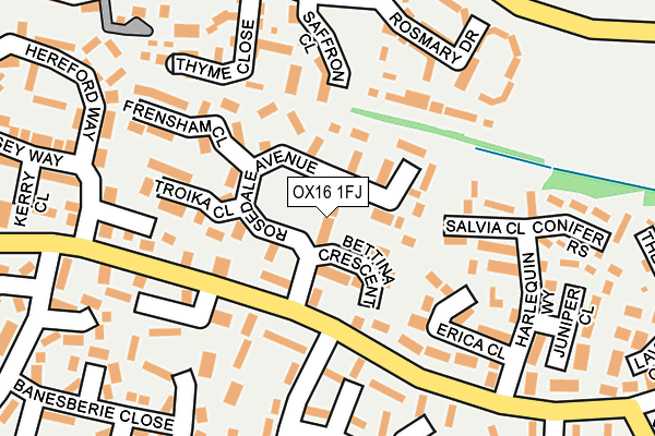 OX16 1FJ map - OS OpenMap – Local (Ordnance Survey)