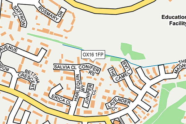OX16 1FP map - OS OpenMap – Local (Ordnance Survey)