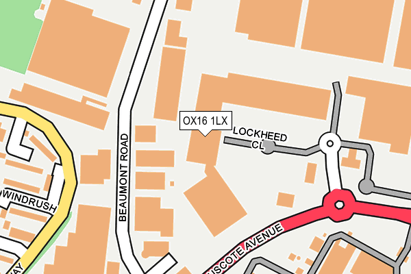 OX16 1LX map - OS OpenMap – Local (Ordnance Survey)