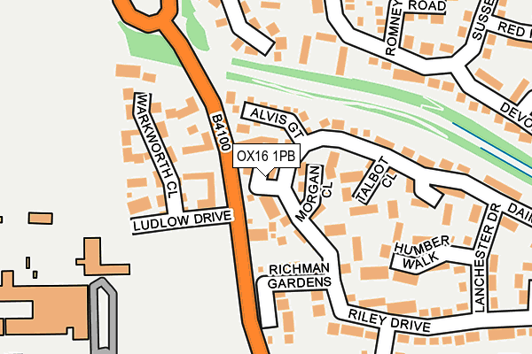 OX16 1PB map - OS OpenMap – Local (Ordnance Survey)