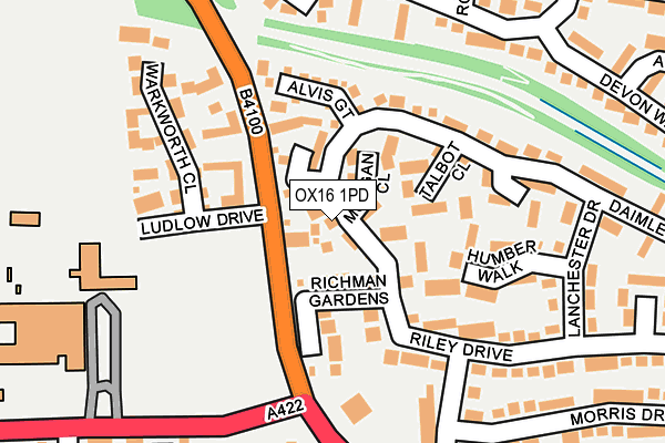 OX16 1PD map - OS OpenMap – Local (Ordnance Survey)