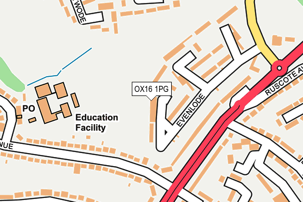 OX16 1PG map - OS OpenMap – Local (Ordnance Survey)