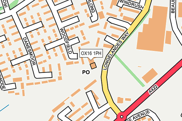 OX16 1PH map - OS OpenMap – Local (Ordnance Survey)