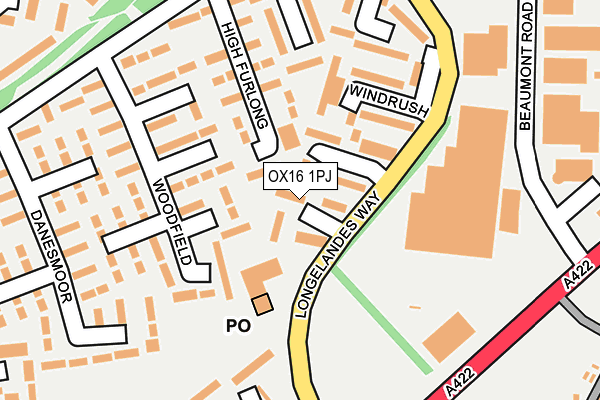 OX16 1PJ map - OS OpenMap – Local (Ordnance Survey)