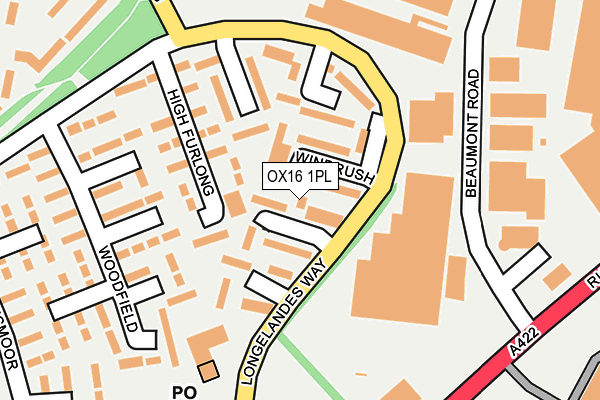 OX16 1PL map - OS OpenMap – Local (Ordnance Survey)