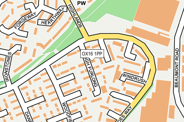 OX16 1PP map - OS OpenMap – Local (Ordnance Survey)