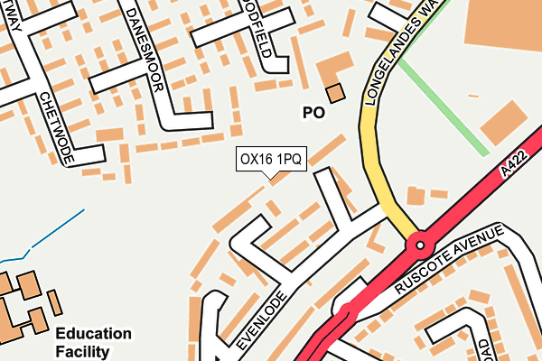 OX16 1PQ map - OS OpenMap – Local (Ordnance Survey)