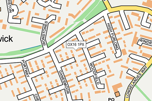 OX16 1PX map - OS OpenMap – Local (Ordnance Survey)