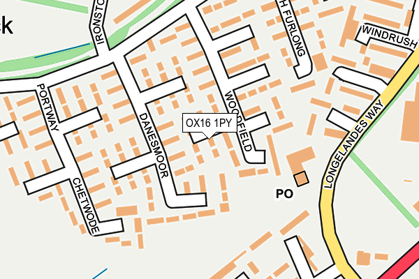 OX16 1PY map - OS OpenMap – Local (Ordnance Survey)