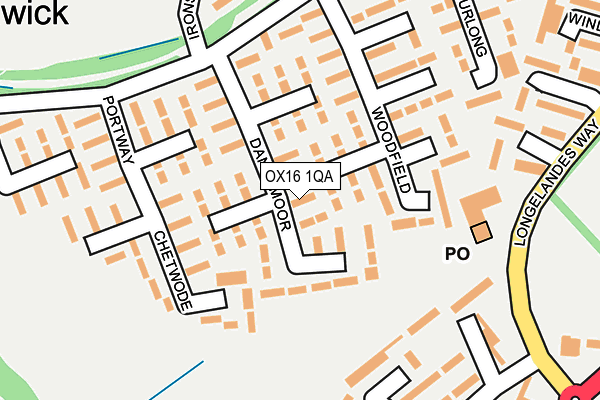 OX16 1QA map - OS OpenMap – Local (Ordnance Survey)
