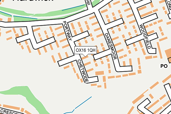 OX16 1QH map - OS OpenMap – Local (Ordnance Survey)