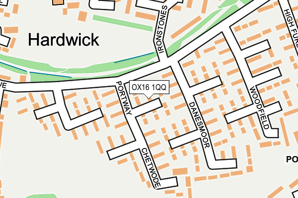 OX16 1QQ map - OS OpenMap – Local (Ordnance Survey)
