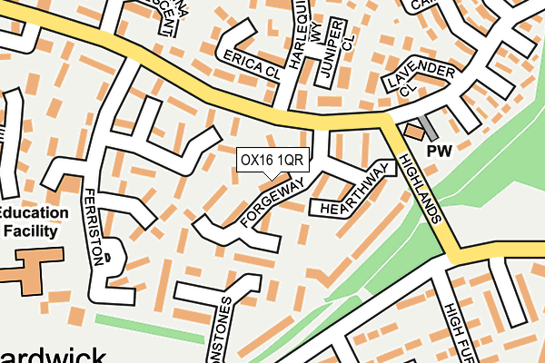 OX16 1QR map - OS OpenMap – Local (Ordnance Survey)