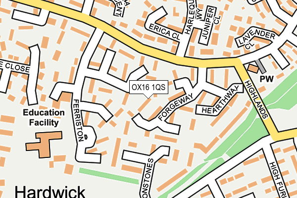 OX16 1QS map - OS OpenMap – Local (Ordnance Survey)