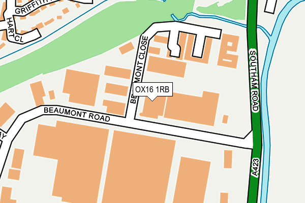 OX16 1RB map - OS OpenMap – Local (Ordnance Survey)