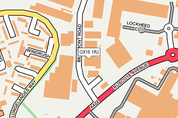 OX16 1RJ map - OS OpenMap – Local (Ordnance Survey)