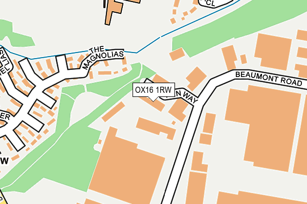 OX16 1RW map - OS OpenMap – Local (Ordnance Survey)