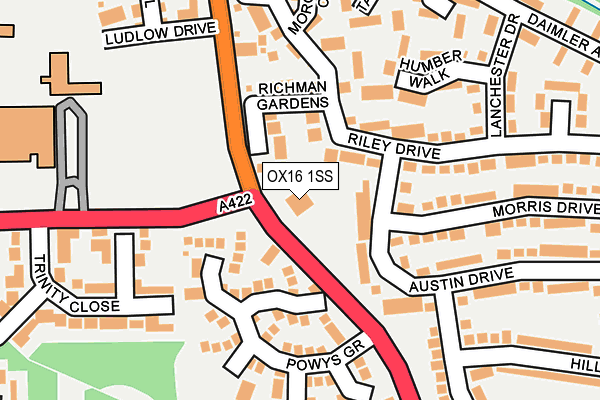 OX16 1SS map - OS OpenMap – Local (Ordnance Survey)