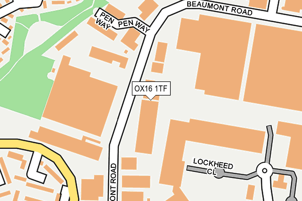 OX16 1TF map - OS OpenMap – Local (Ordnance Survey)