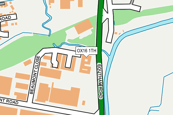 OX16 1TH map - OS OpenMap – Local (Ordnance Survey)