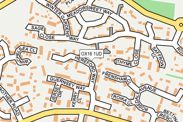 OX16 1UD map - OS OpenMap – Local (Ordnance Survey)