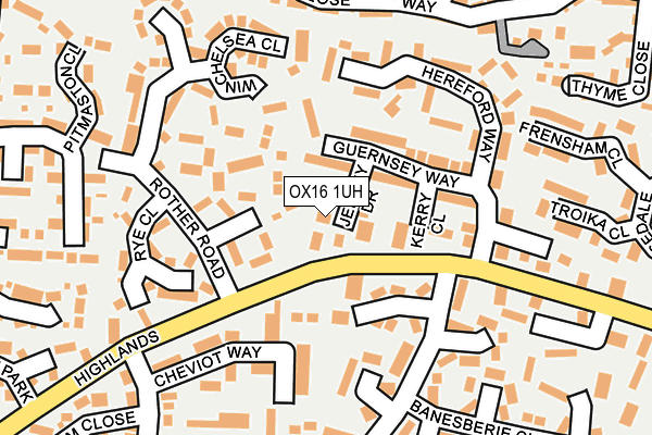 OX16 1UH map - OS OpenMap – Local (Ordnance Survey)