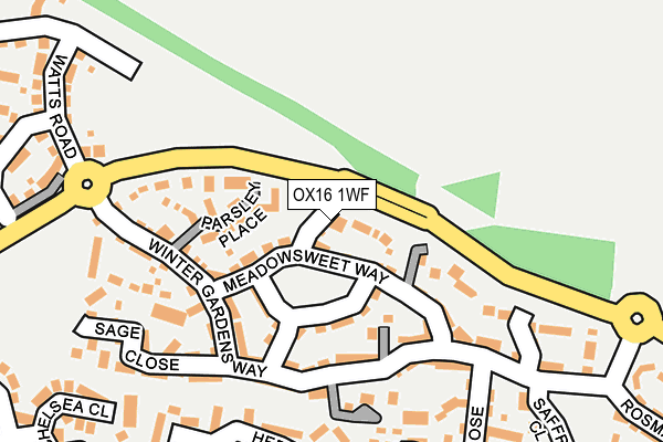 OX16 1WF map - OS OpenMap – Local (Ordnance Survey)