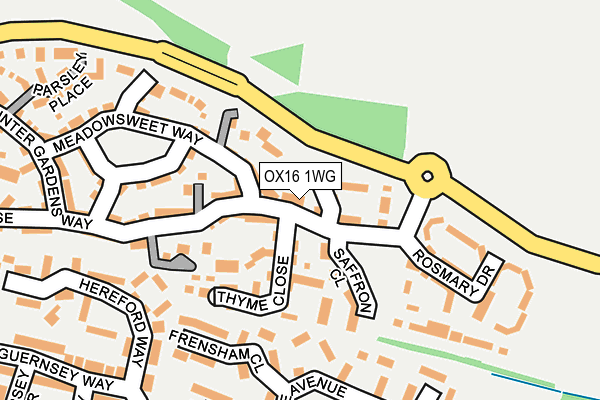 OX16 1WG map - OS OpenMap – Local (Ordnance Survey)
