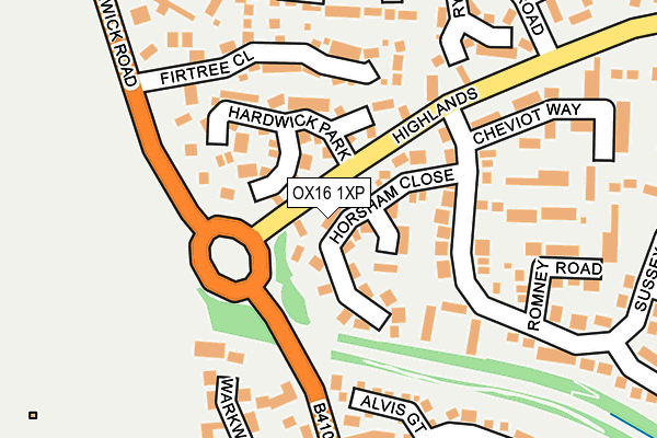 OX16 1XP map - OS OpenMap – Local (Ordnance Survey)