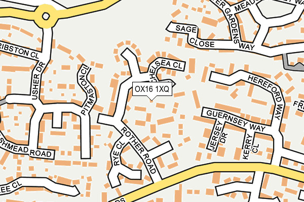 OX16 1XQ map - OS OpenMap – Local (Ordnance Survey)