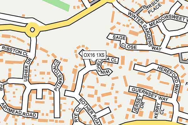 OX16 1XS map - OS OpenMap – Local (Ordnance Survey)