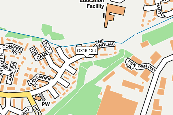 OX16 1XU map - OS OpenMap – Local (Ordnance Survey)