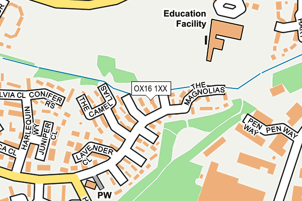 OX16 1XX map - OS OpenMap – Local (Ordnance Survey)