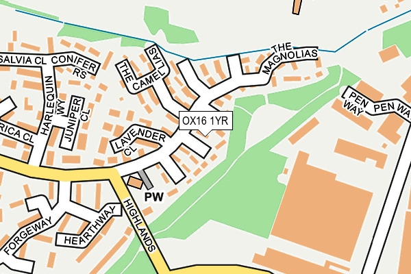 OX16 1YR map - OS OpenMap – Local (Ordnance Survey)